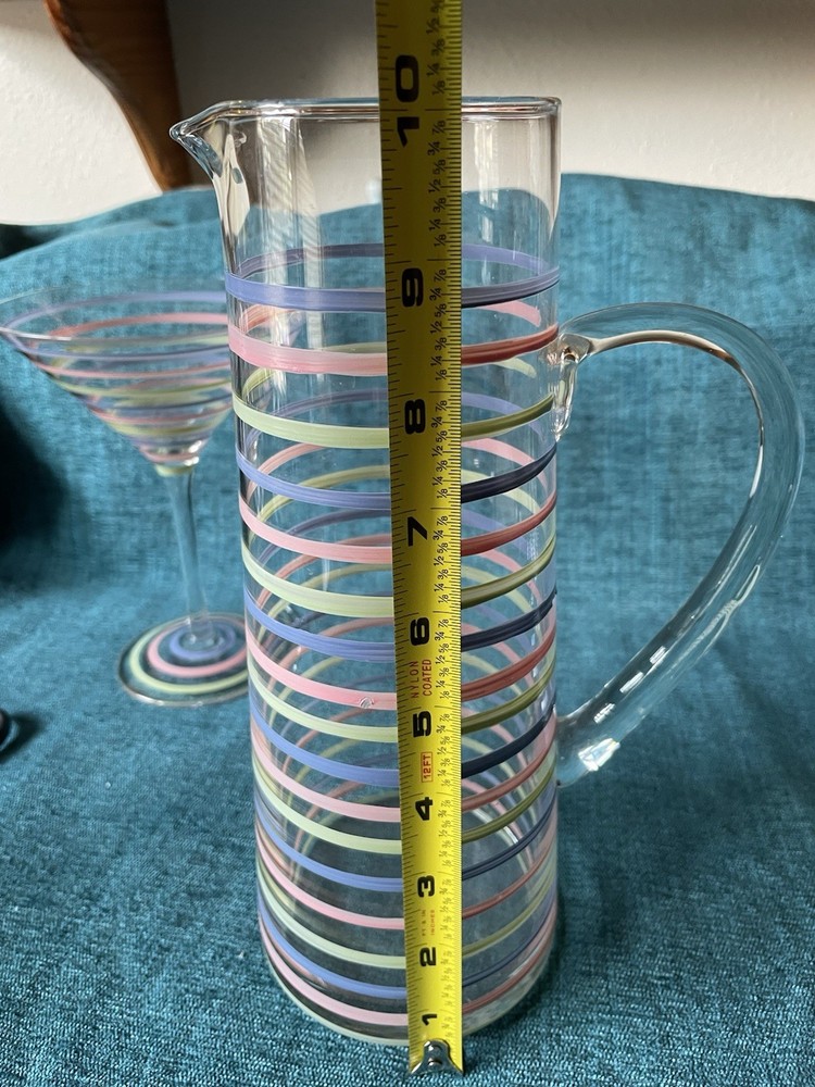 Mid-century Modern Glass Summer Pitcher Set