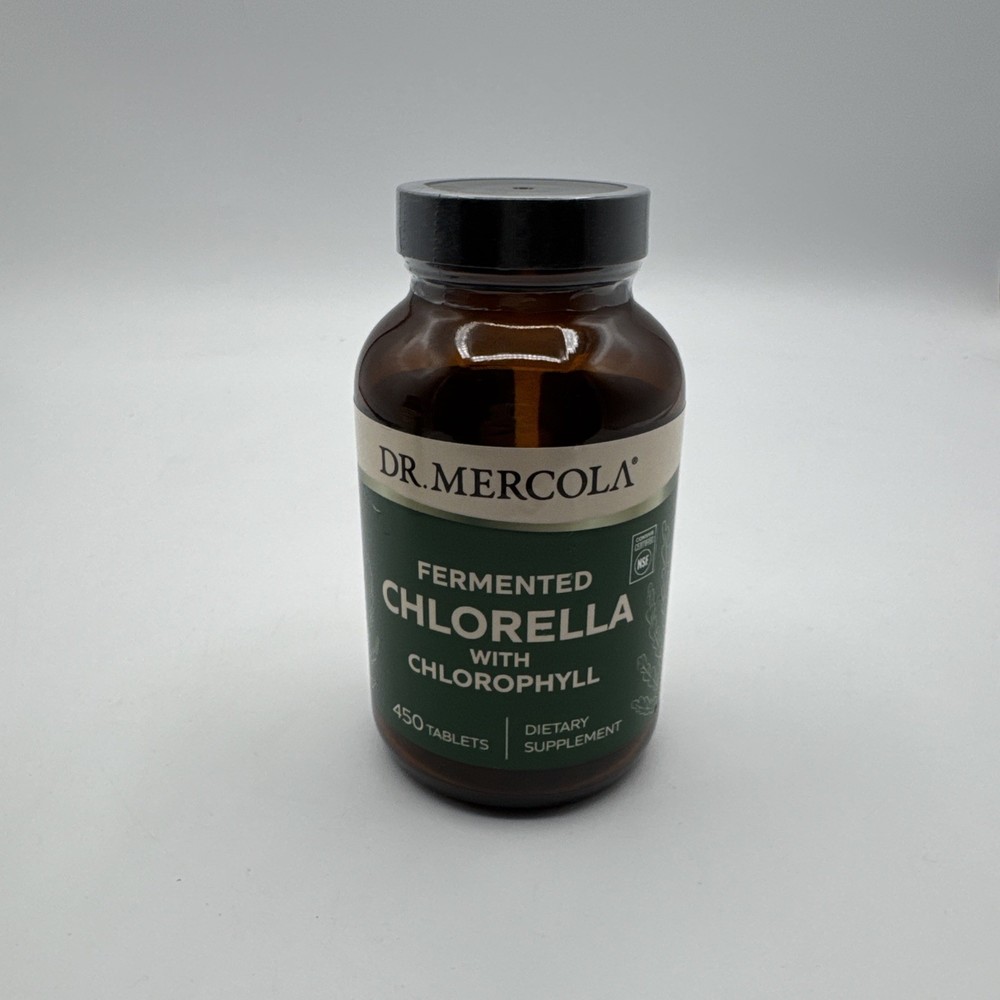 Dr. Mercola Fermented Chlorella with Chlorophyll, 90 Servings (450 Tablets)