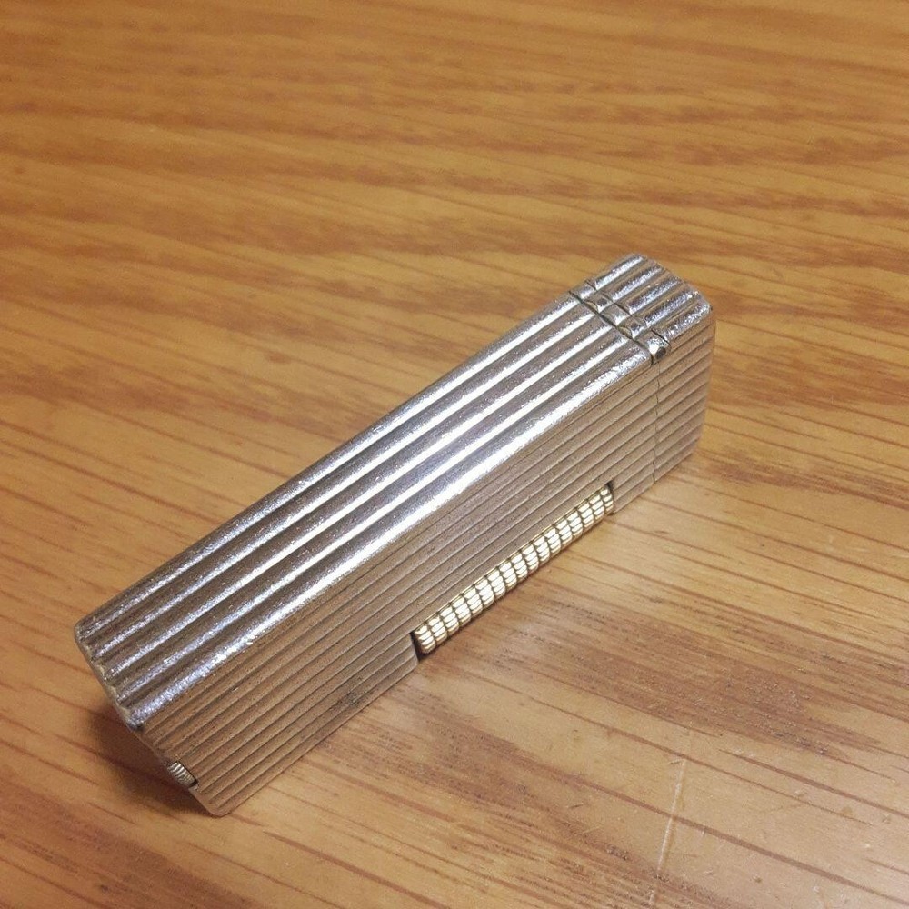Working Dunhill Oil lighter silver without box