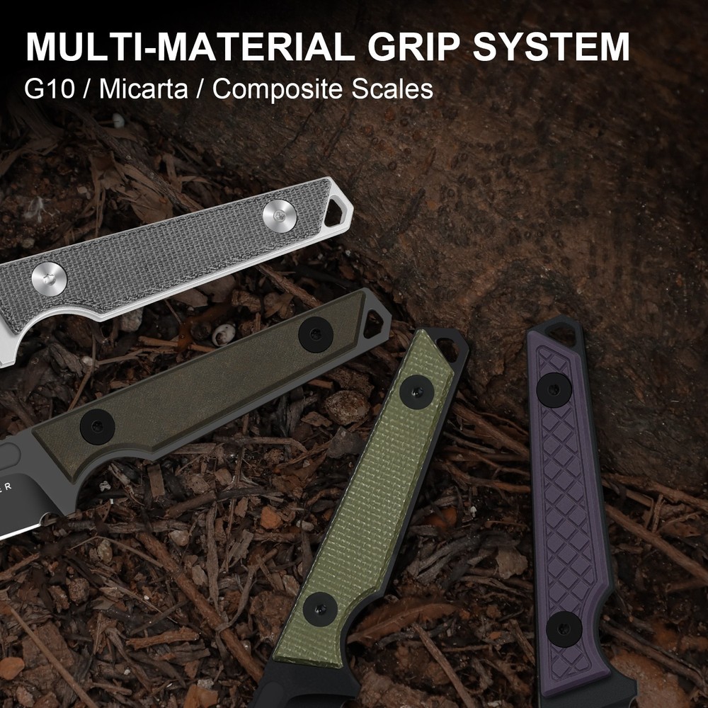 Kizer Phasmids EDC Fixed Knife AEB-L Blade Micarta Handle With Sheath 1079A3