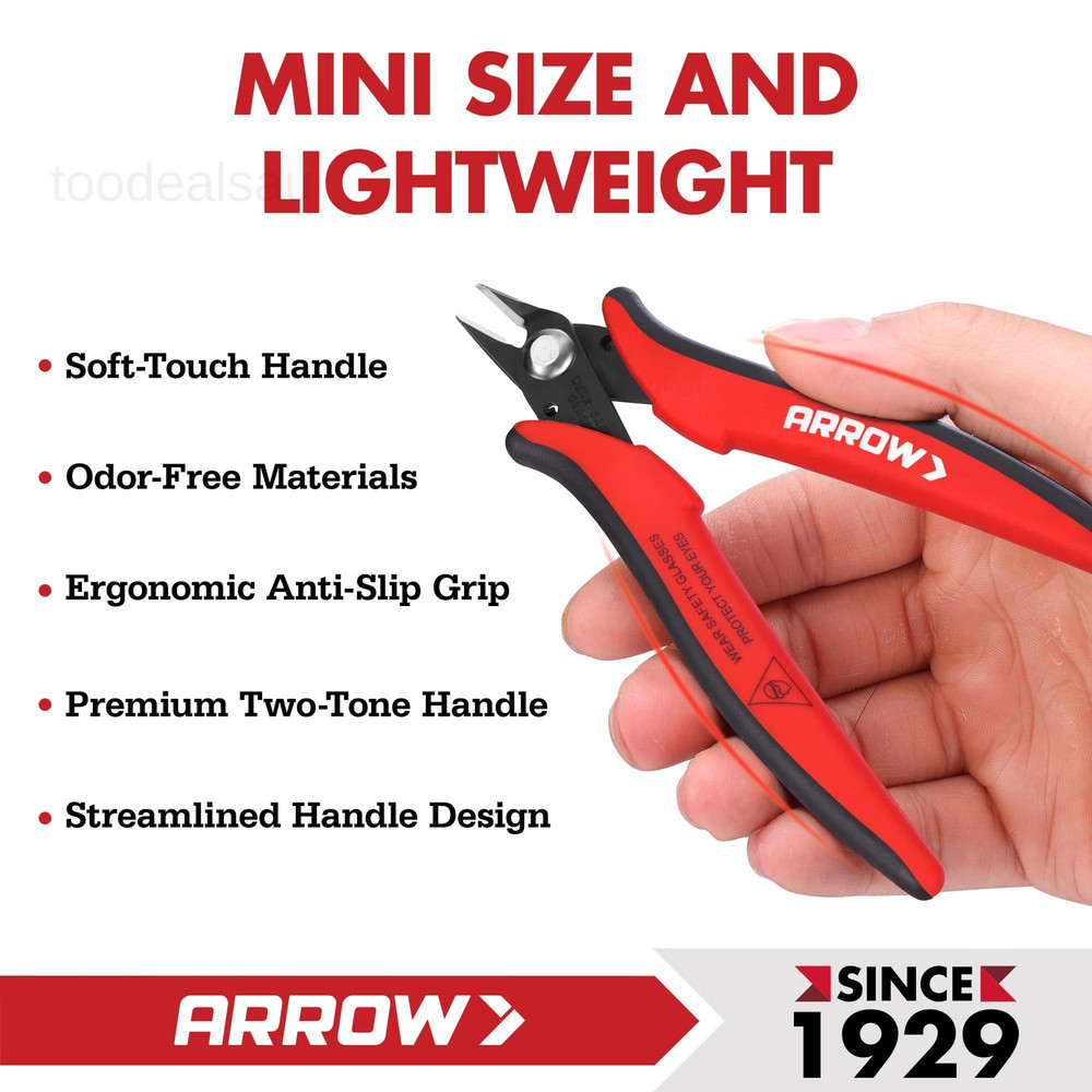 Micro Wire Cutters, 5" Precision Flush Cutters with Streamlined Red