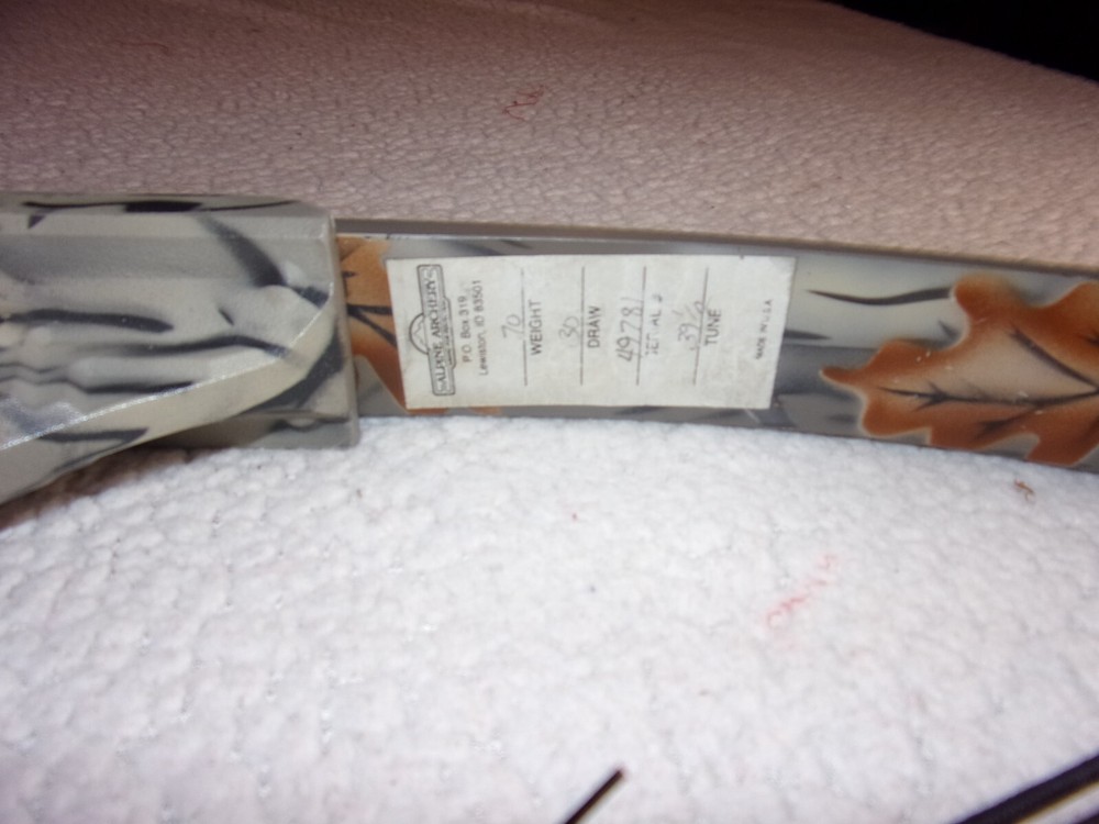 Alpine Archery Oak Ridge Hunter Compound Bow For Parts