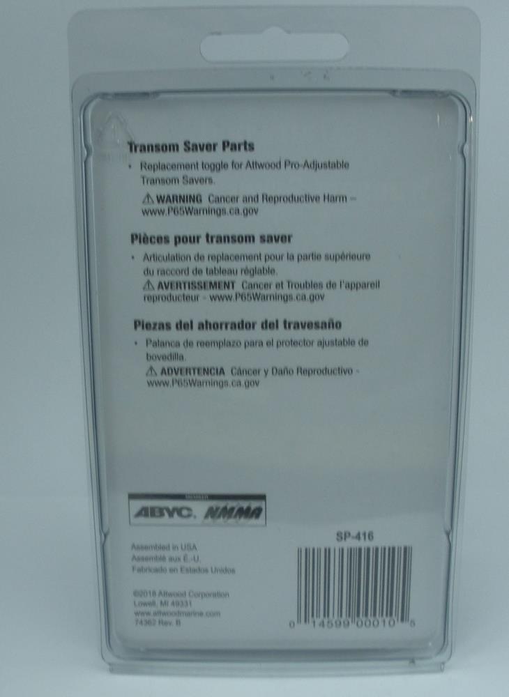 Swivl-Eze SP-416 Toggle for Transom Saver