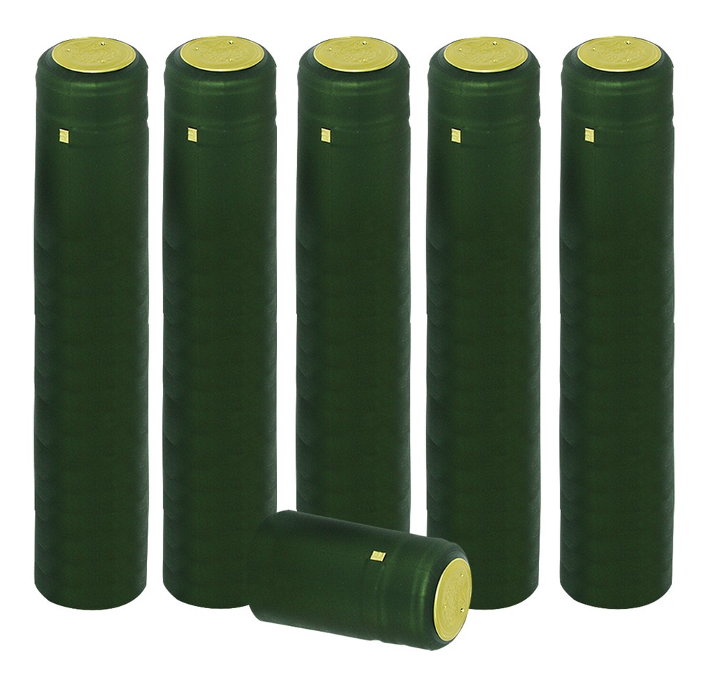 Home Brew Ohio Matte Green PVC Shrink Capsules 100 count