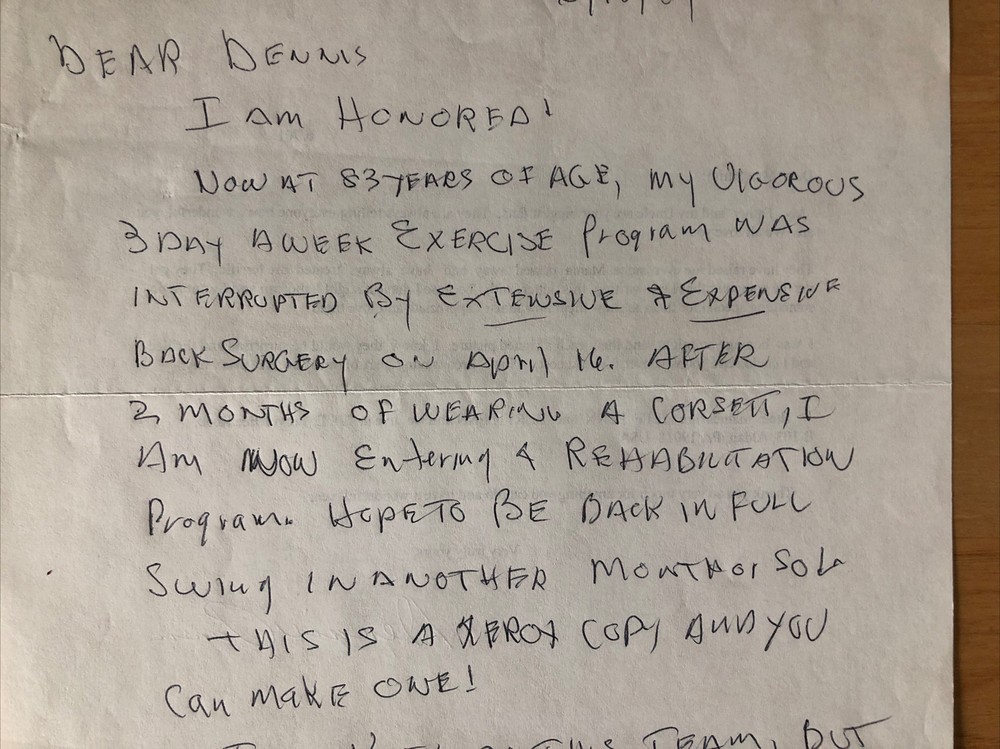 HARRY E SMITH USC Hand Signed Autograph Personal Letter Signed 2 Times