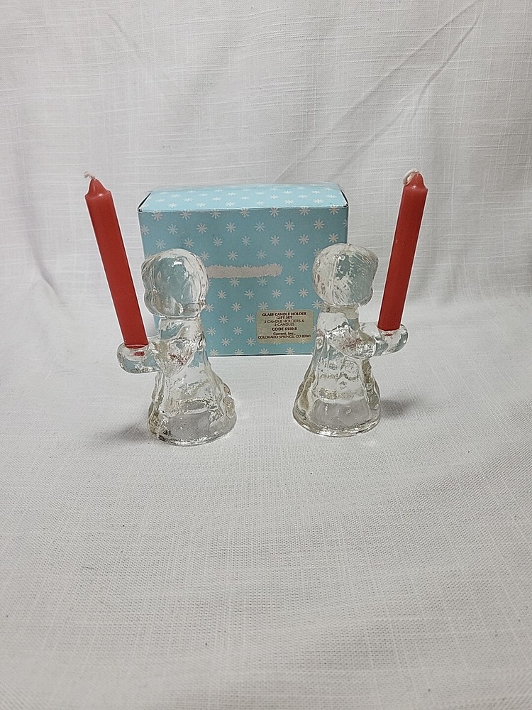Current, Inc. Glass Children Candle Holders Code 6140-8