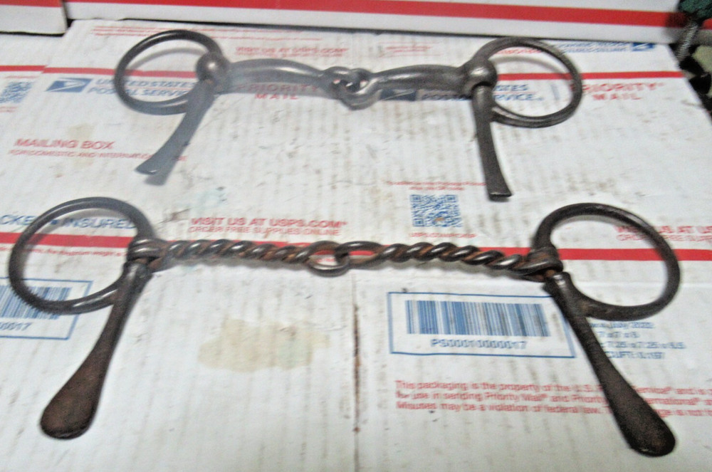 2-Vintage Antique  Iron Horse BitS