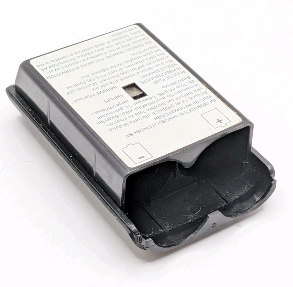OEM Genuine Xbox 360 Wireless Controller Battery Back Cover Shell Case - Black
