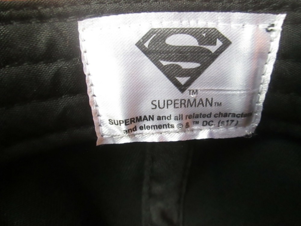 SUPERMAN Snapback Hat Black & Silver Prism - Kids Size