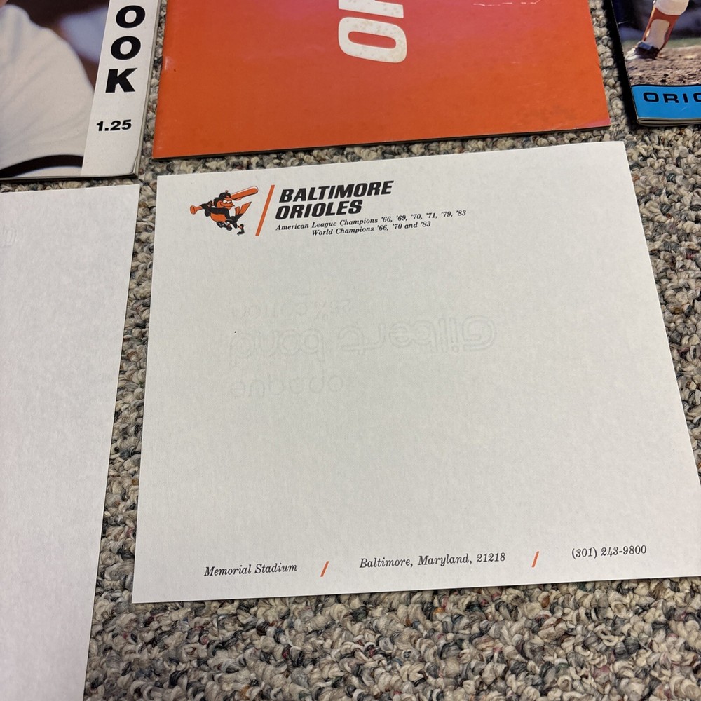 baltimore orioles 1979-1986 Program & Yearbook Lot
