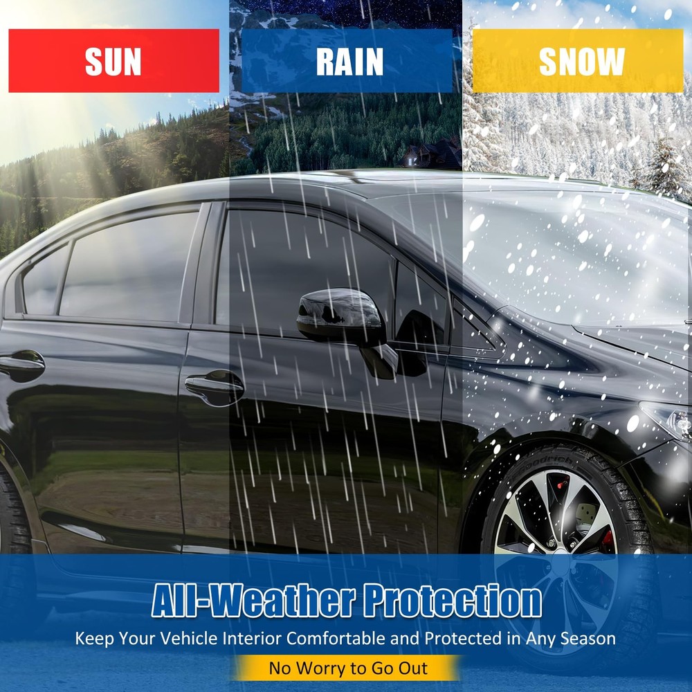 2012 - 2015 年本田思域轿车深色丙烯酸 4 件车窗偏转器