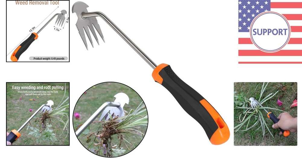 Efficient Weeding Tool: 2024 Manganese Steel Handheld Puller with Safety Tips