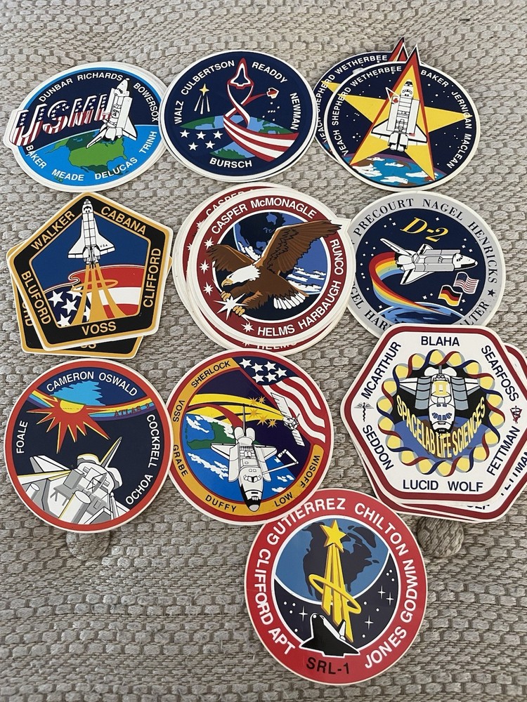 Space Shuttle Patch Decals Selling Individually , See Description To Missions