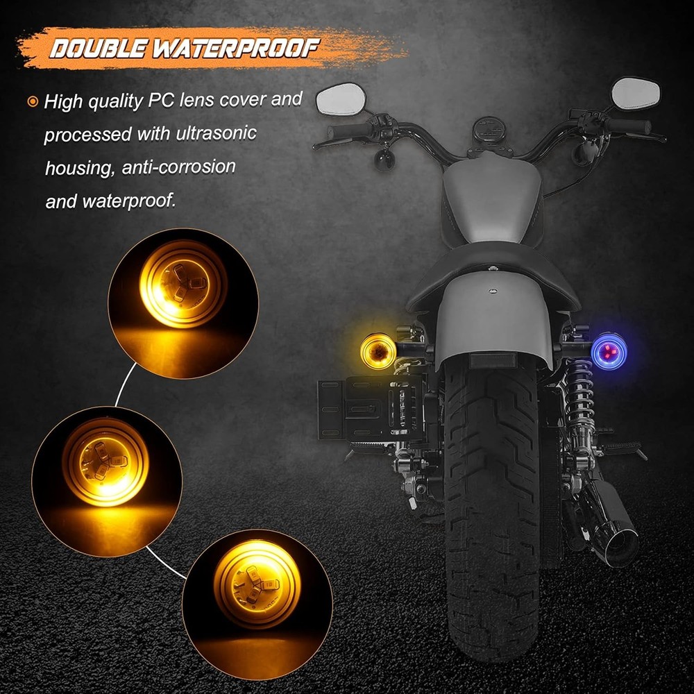Sequential Turn Signals Light LED Switchback Flowing Motorcycle Blinkers