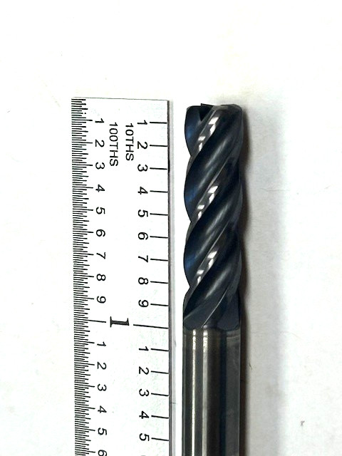 1/4 4 FLUTE SINGLE END SOLID CARBIDE 0.030 CORNER RADIUS END MILL OSG VG434-2503