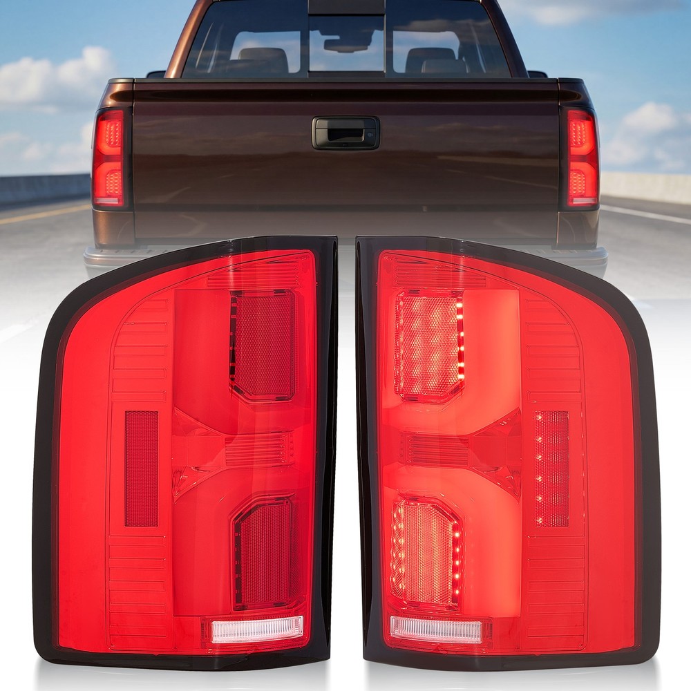 VRC LED Tail Lights For 2007-2014 Chevy Silverado 1500 2500 HD Brake Rear Lamps