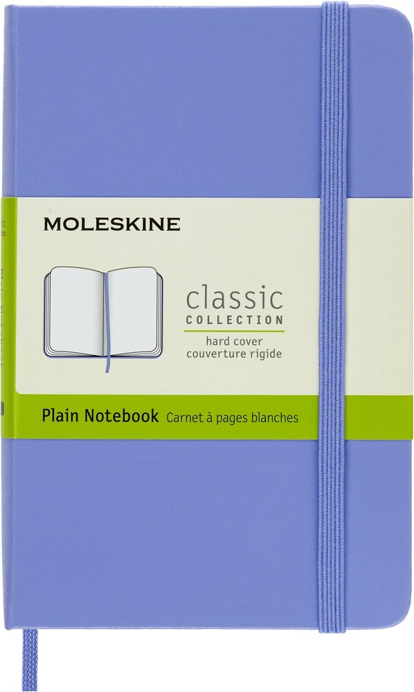 Moleskine Classic Notebook, Pocket, Plain, Hydrangea Blue, Hard Hardcover