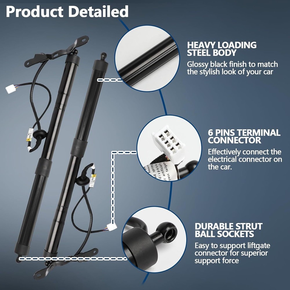 2x Rear Tailgate Power Hatch Lift Support Struts for 2016 - 2019 Ford Explorer