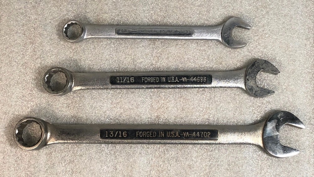 3 Craftsman Combination Wrenches 9/16 - 11/16- 13/16 ~ V^ & =VV=