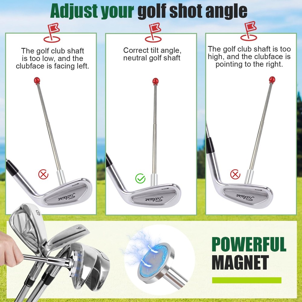 Golf Club Training Set Golf Alignment Sticks and Grip Trainer Alignment Rods ...