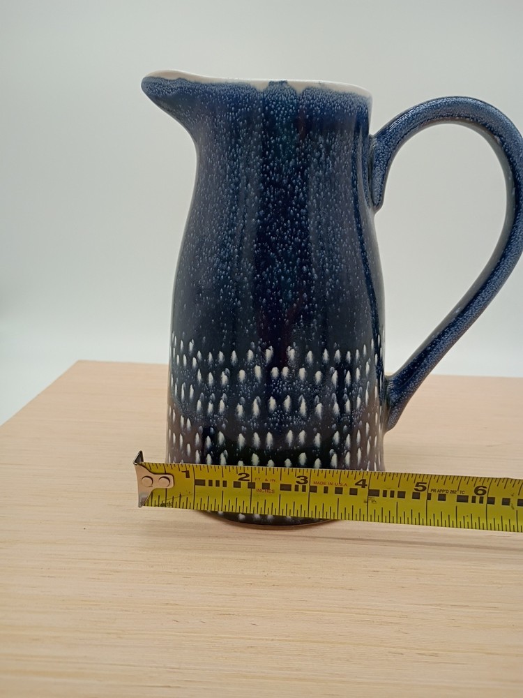Sheffield Home Neutrals Small Pitcher 8" Ceramic Blue And White