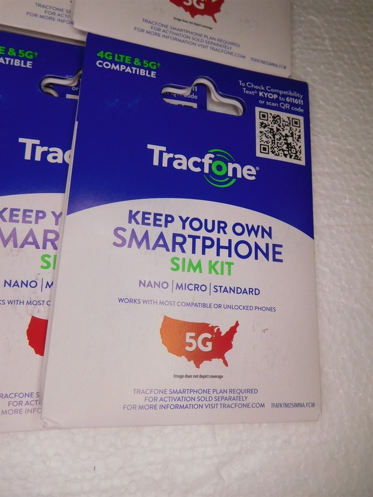 (10) TracFone Keep Your Smartphone Kit 5G Micro Mini Standard (031226)