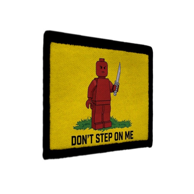 Don't Step on me Minifig Bricks Gadsden Flag Patch Sew on [sub]