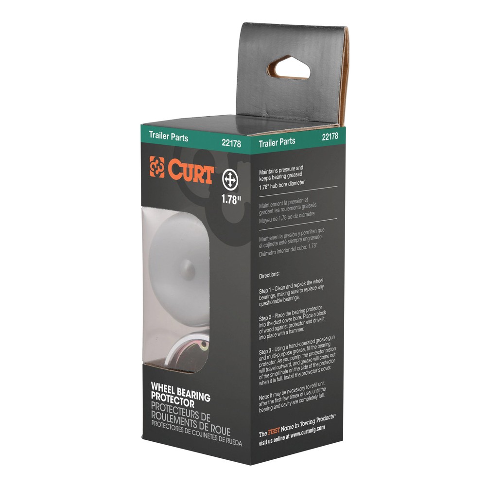 Curt 1.78" Bearing Protectors & Covers (2-Pack)