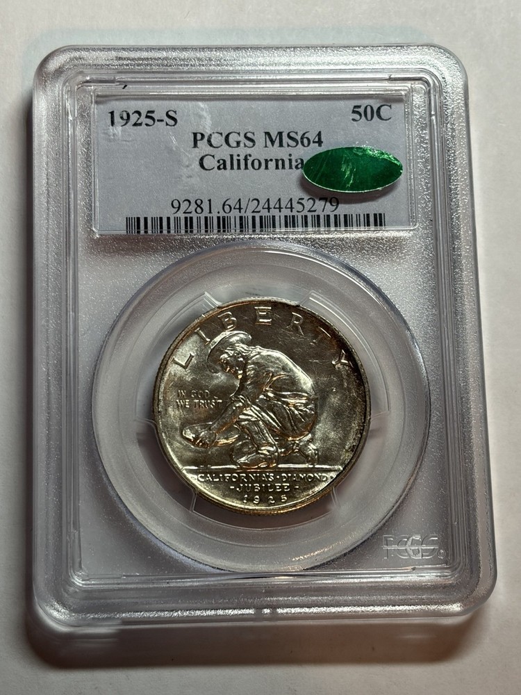 1925-S California Silver Commemorative PCGS MS64 CAC