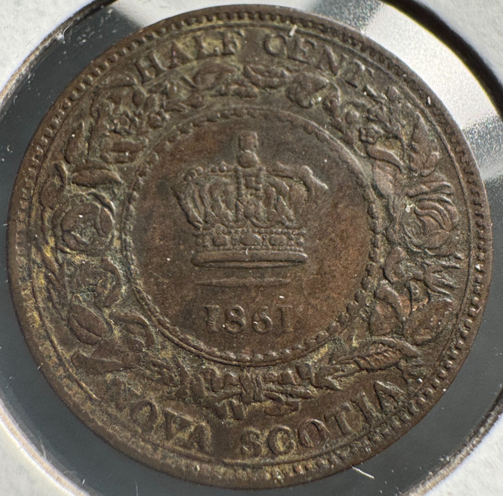 1861 1/2 HALF CENT NOVA SCOTIA!