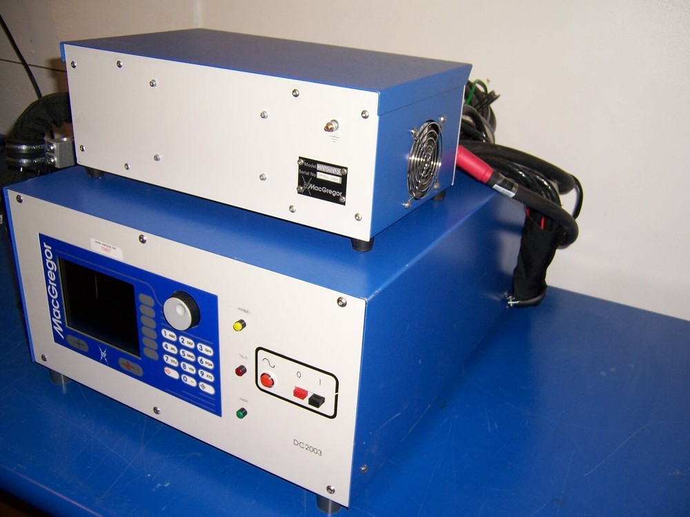 10907 MACGREGOR DC 2003P DP2DU-2000 DUAL HEAD PARALLEL GAP RESISTANCE WELDER
