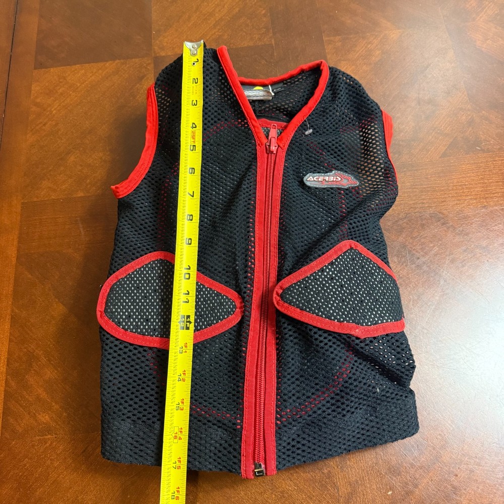 Acerbis Motorcycle Chest Back Protector Vest Armor Mesh Black Red S/M