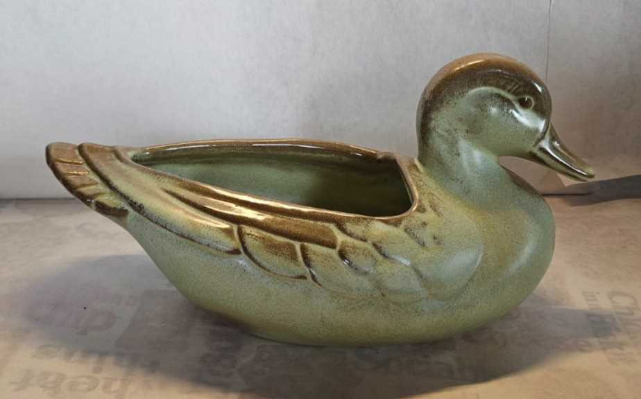 Two Vintage Frankoma 208A Duck Planters 10"L