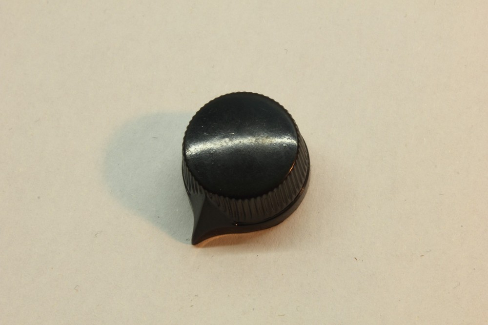 NOS Black Plastic Selector Control Knob .125" Shaft Daka Ware