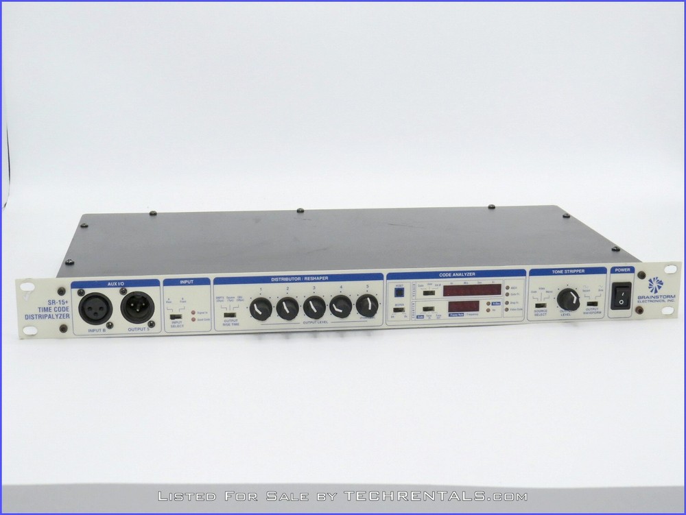 BRAINSTORM ELECTRONICS SR-15+ TIME CODE DISTRIPALYZER + PREWIRED XLR RACK PANEL!