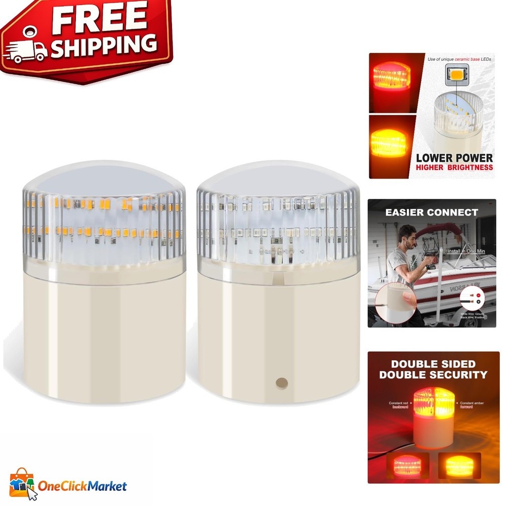 28LED Boat Trailer Guide Lights with Shockproof & Waterproof Design