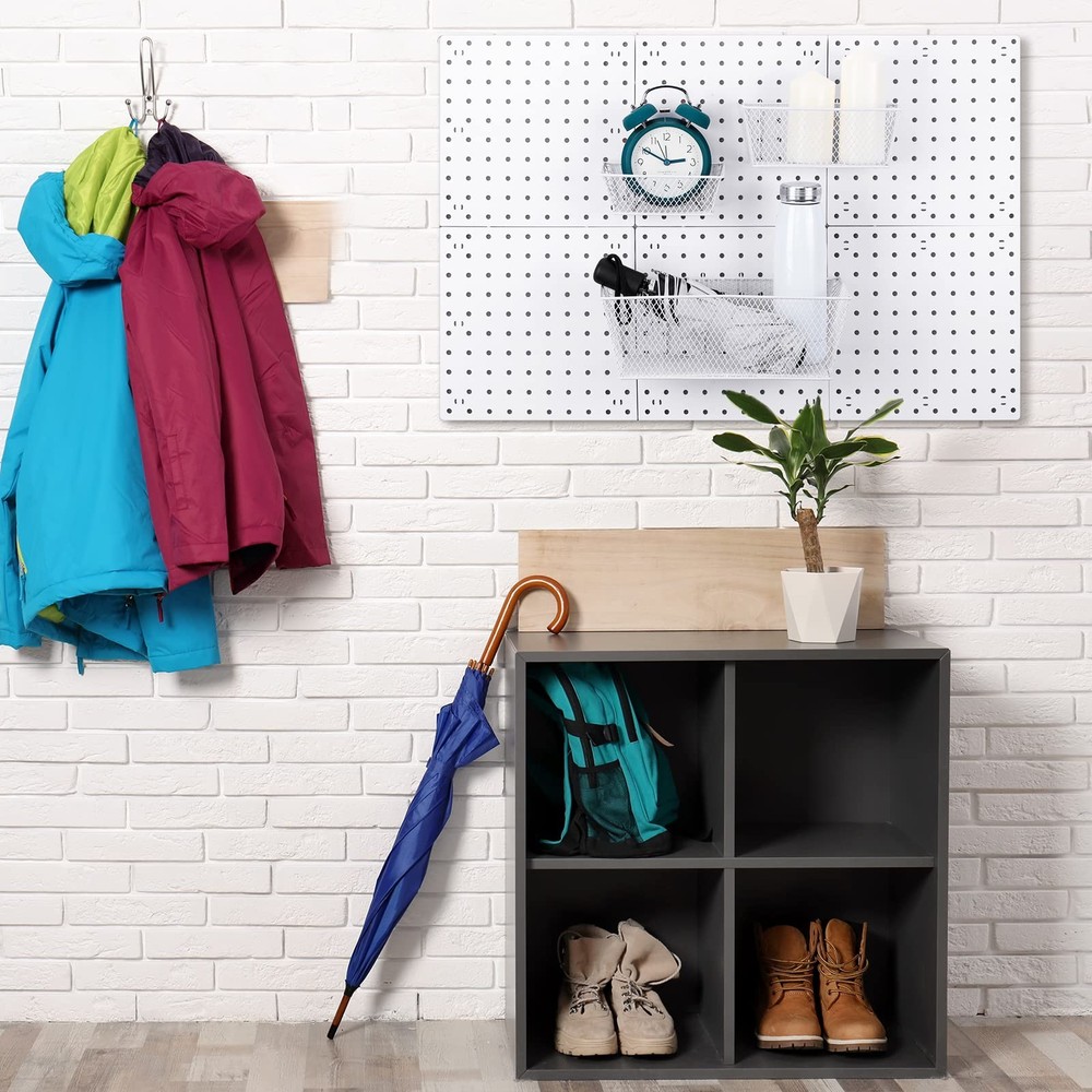 Pegboard Wire Baskets Accessories Hanging Wall Organizer 3 Sizes Pegboard Bin...