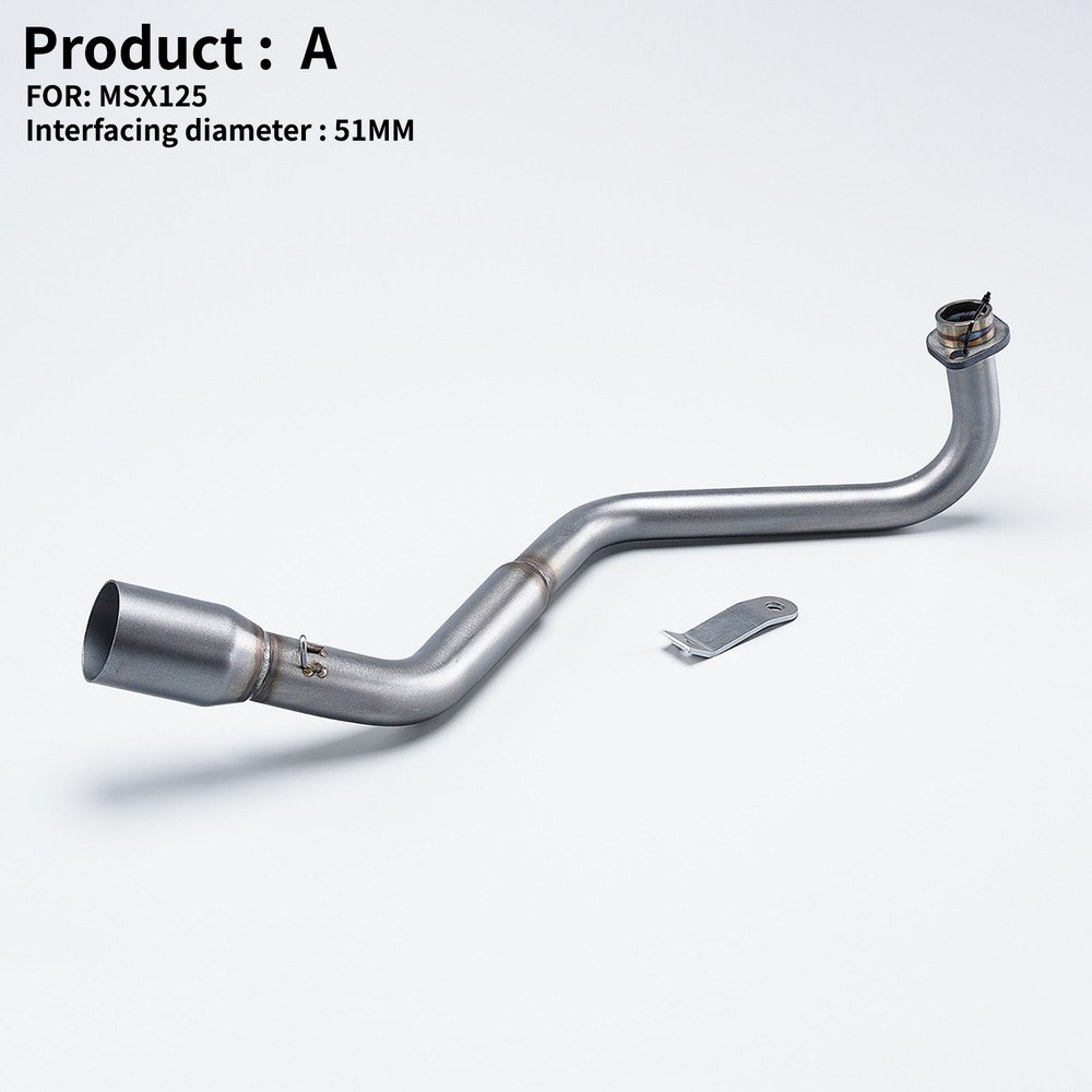 For Honda MSX 125 Grom Low Level Mount Exhaust Front Down Pipe Header 2013-2020