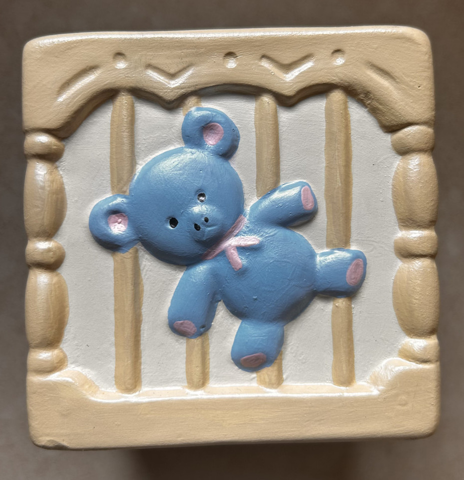 Vintage Ceramic Baby Nursery Planter Pot Vase