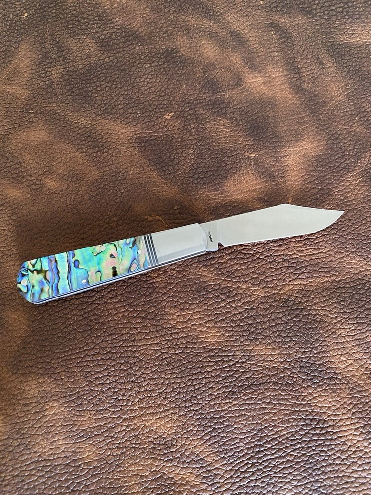 Jack Wolf Gateway Barlow-Abalone Handle w/ Handmade Custom Leather Sheath!