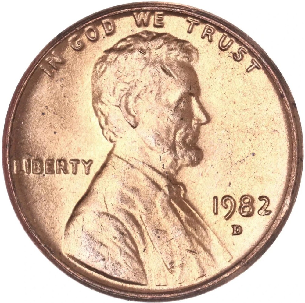 1982 D Lincoln Memorial Cent Copper Large Date BU (UNCIRCULATED)