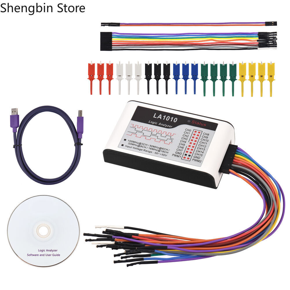 16 Channels Logic Analyzer USB 2.0 Interface 100MHz Sampling Rate Supports M0S9