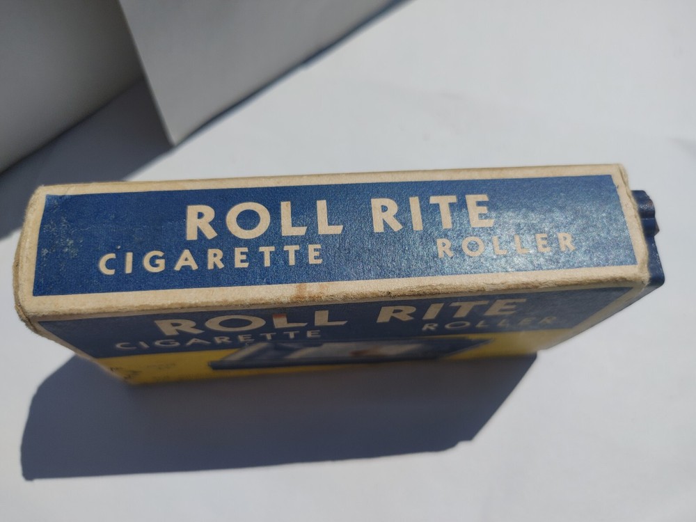 Roll Rite Cigarette Roller W. Box Antique DEPRESSION ERA Johnson Manufacturing
