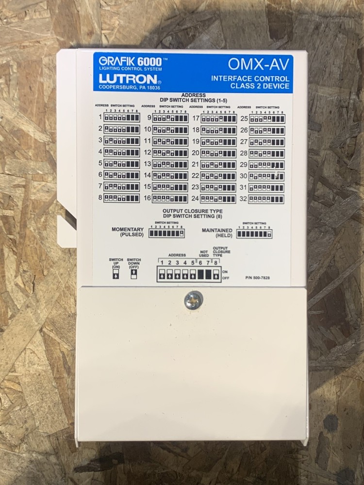 Lutron OMX-AV Audio/Visual Interface Control, Class 2, GRAFIK 6000
