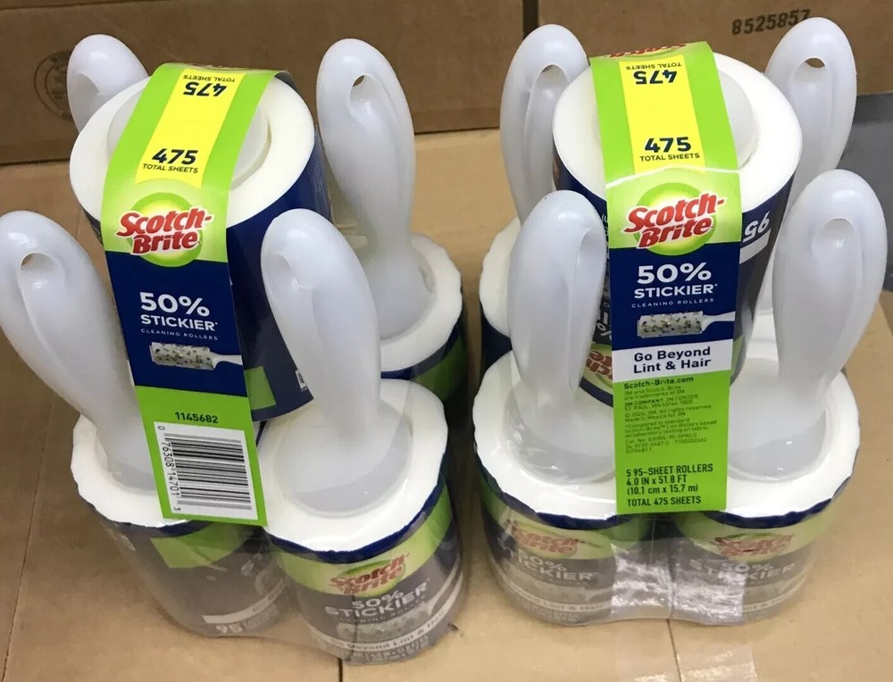 Scotch-Brite Lint Roller, 95 Sheet - 10 Pack