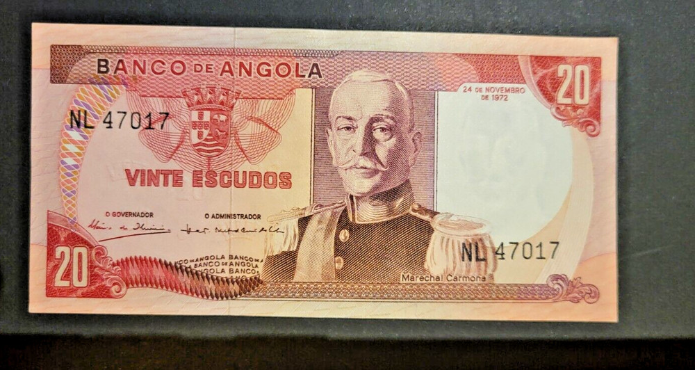 Angola Banknote 20 Escudos 1972 P99 Uncirculated