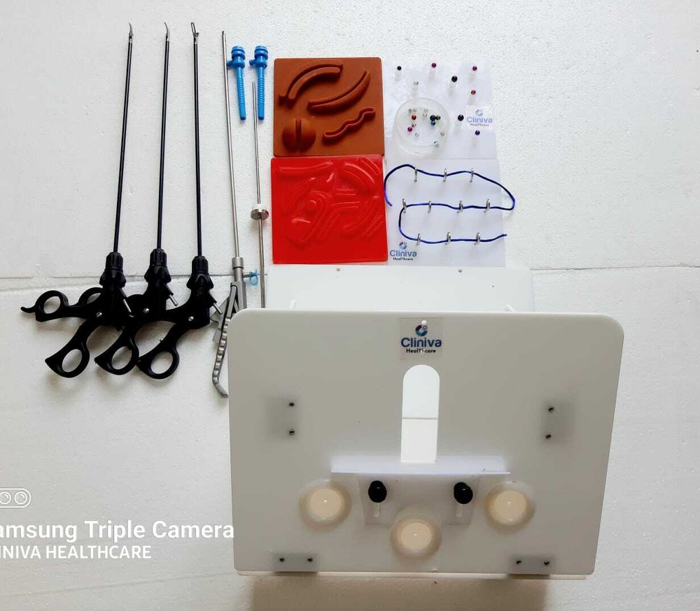 Laparoscopic Training Box Virtual Endo Trainer Foldable In Carry Instruments Set