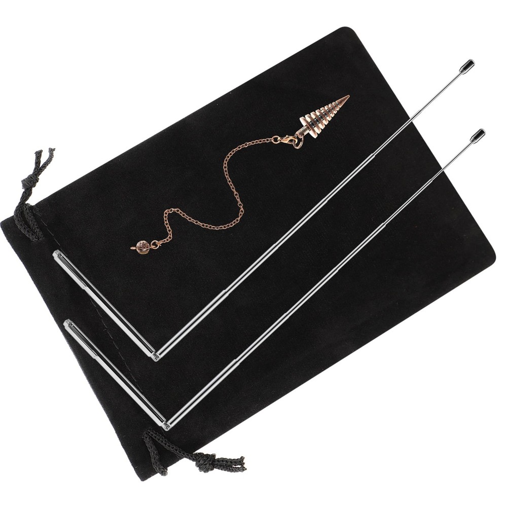 Jadive 3 Pieces Divining Rods Copper and Dowsing Pendulum for Ghost Hunting, ...