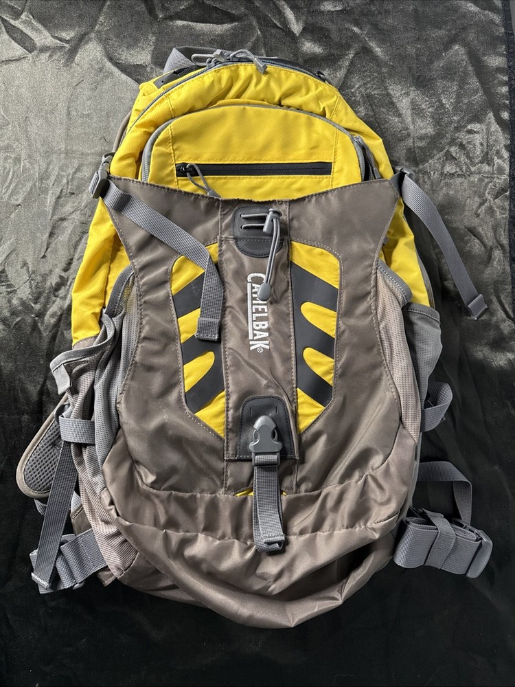 CAMELBAK Alpine Explorer Backpack, Fits 100oz Bladder - Yellow/ Gray