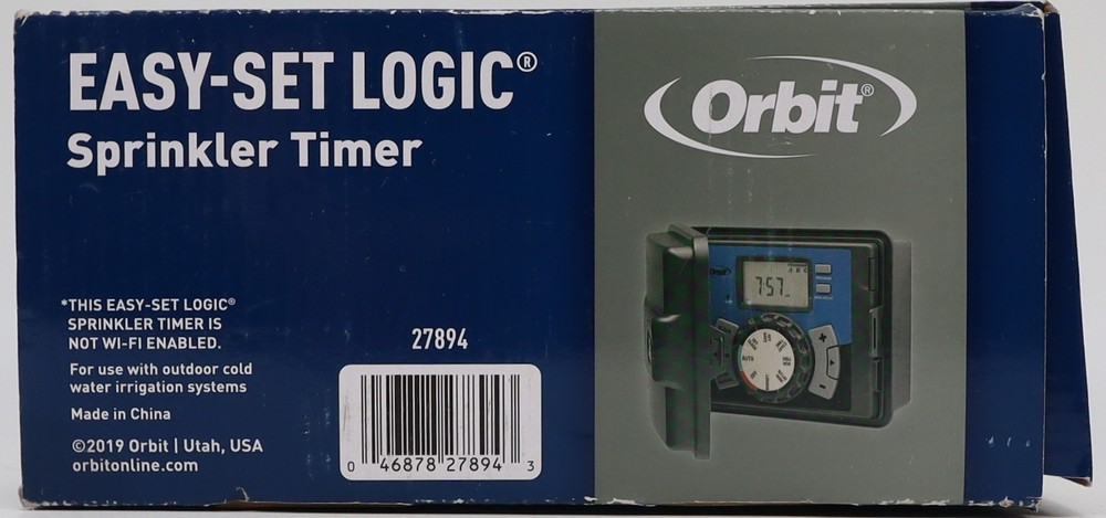 Orbit Easy-Set Logic® Indoor/Outdoor Sprinkler Timer/Controller. Open Box No Key